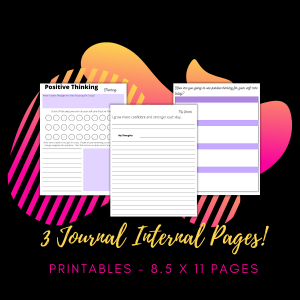 Believing In Yourself Journal - 3 Internal Pages