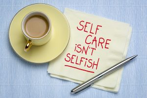 self care is not selfish inspirational reminder
