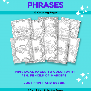 10 Positive Phrase Coloring Pages