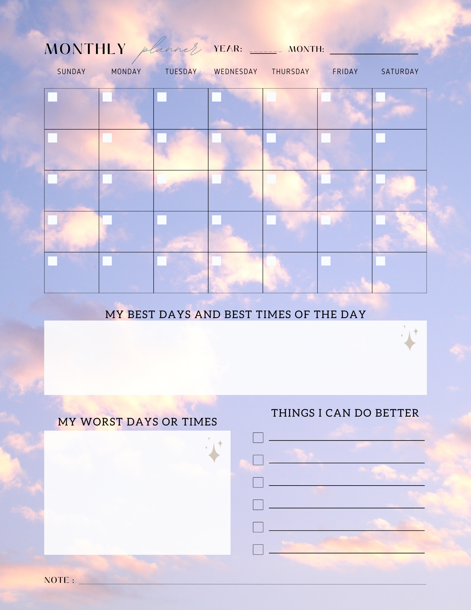 Your Positive Self-Talk Weekly Planner - Image 5