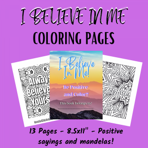 I Believe In Me Coloring Pages