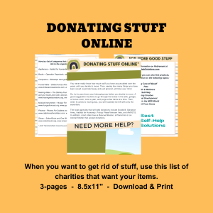 Donating Stuff Online Tip Report